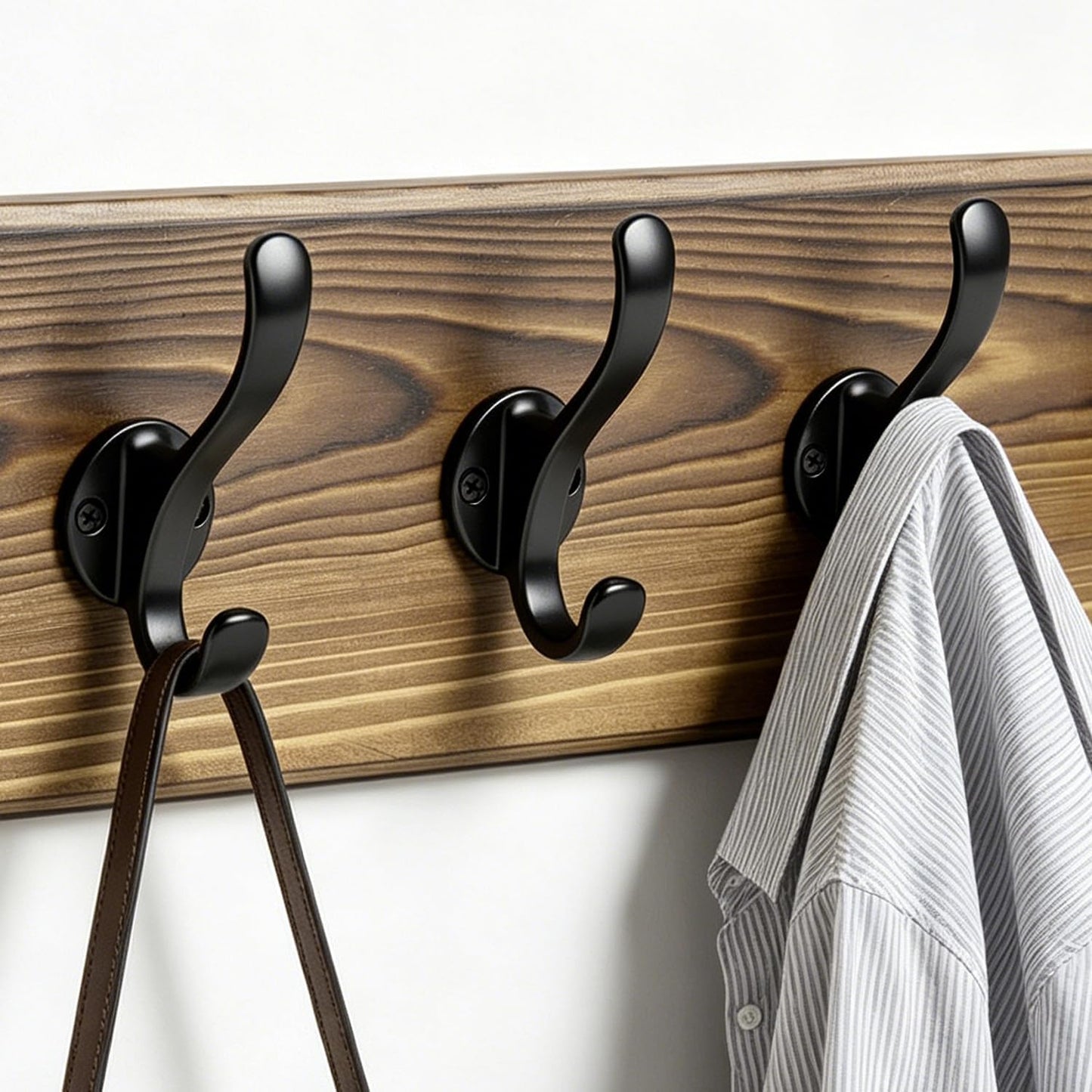 28" Coat Rack Wall Mount with Shelf with 7 Hooks 3 Key Hanger | Entryway Key Holder Wall Mount Wood Wall Coat Hooks, Wall Mounted Coat Rack Mail Holder for Living Room, Bedroom