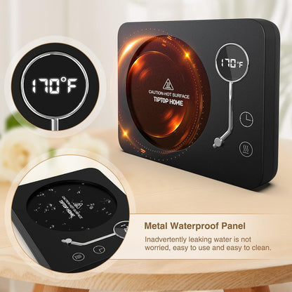 Tiptop Home Coffee Mug Warmer for Desk, Auto Shut Off, 3 Temperature Settings, Smart Candle & Tea Warmer with Gravity Sensor