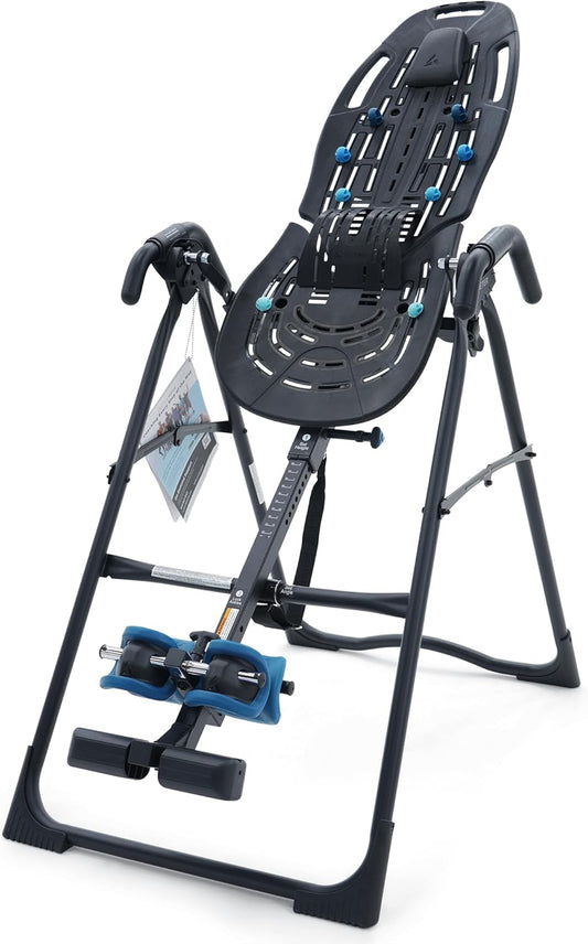 TEETER ComforTrak EP-560 Inversion Table, Decompression Surface for Full-Body Stretch, Ergo Embrace Ankle Supports, Integrated Accessories, UL Safety Certified, Heavy-Duty 300 lb Capacity