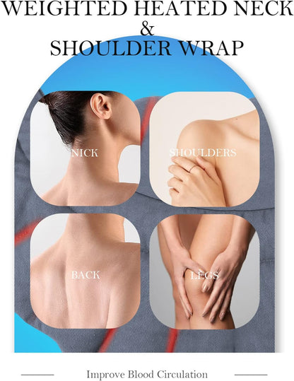 COMOIL Microwavable Heating Pad for Neck Shoulders and Back, Microwave Neck and Shoulder Wrap, Moist Hot Packs
