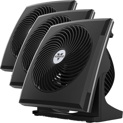 Vornado 573T Small Room Air Circulator Fan with Pivoting Head, Easy Clean Removable Grille, 3 Speed Settings, Black