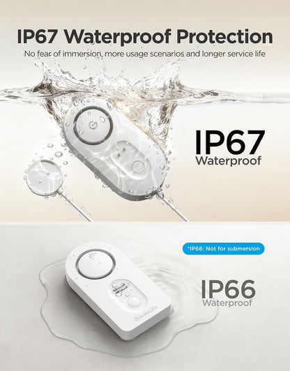 GoveeLife Upgraded Smart Water Leak Detector 1s with 4.92 ft Cable, 3 Pack | WiFi Water Sensor with SMS/Email/APP Push and Sound Alarm, 5Yr Battery Life, IP66, Suit for Home, Basement, Kitchen, Cabin/RV