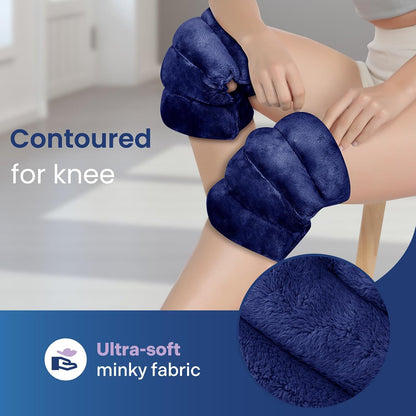 REVIX Microwave Heating Pad for Knee Support, Heated Knee Wrap with Moist Heat for Stiffness, Elbow & Joint, Microwavable Hot or Cold Compress for Women & Men