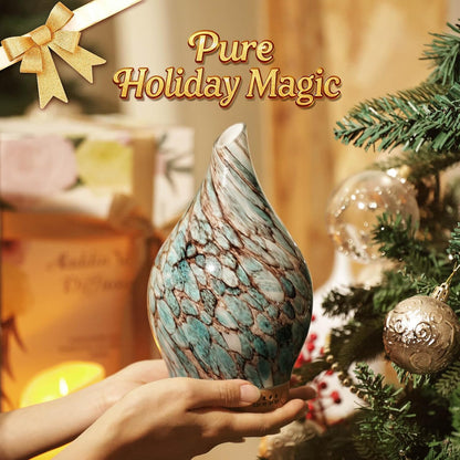 Porseme Oil Diffuser 3D Glass Aromatherapy Ultrasonic Humidifier, Air Refresh Auto Shut-Off, Timer Setting, BPA Free for Home Hotel Yoga Leisure SPA Gift 150ml Last 6H - Colors A