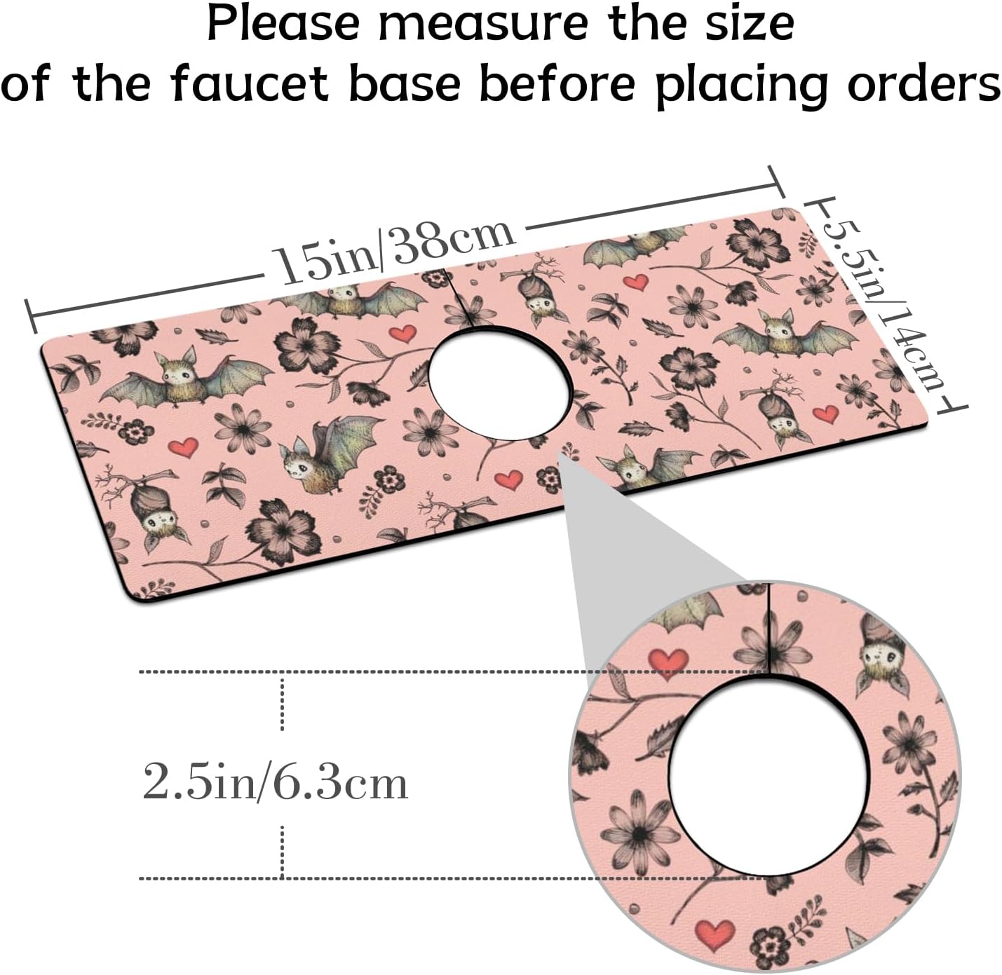 Light Brown White Checkered Kitchen Sink Splash Guard Faucet Mat,Faucet Non-Slip Absorbent Mat,Farmhouse Sink Splash Guard Behind Faucet for Kitchen Bathroom, 15"x5.5"