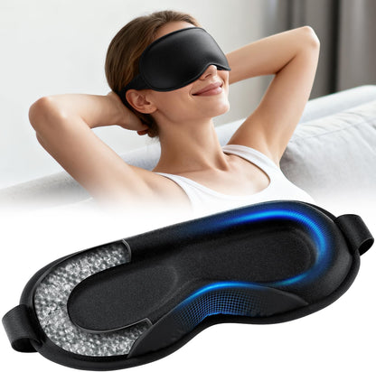 Weighted Eye Mask for Sleeping - Sleep Mask for Women & Men, 3D Contoured Blackout Sleeping Mask for Lash Extensions, Zero Pressure Soft Eye Cover with Adjustable Strap for Travel