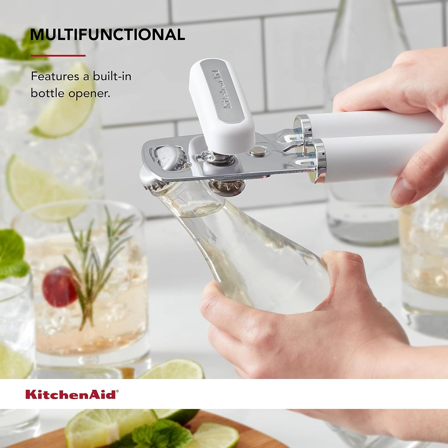 KitchenAid Gourmet Multifunction Can Opener/Bottle Opener, 8.36-Inch, Pistachio