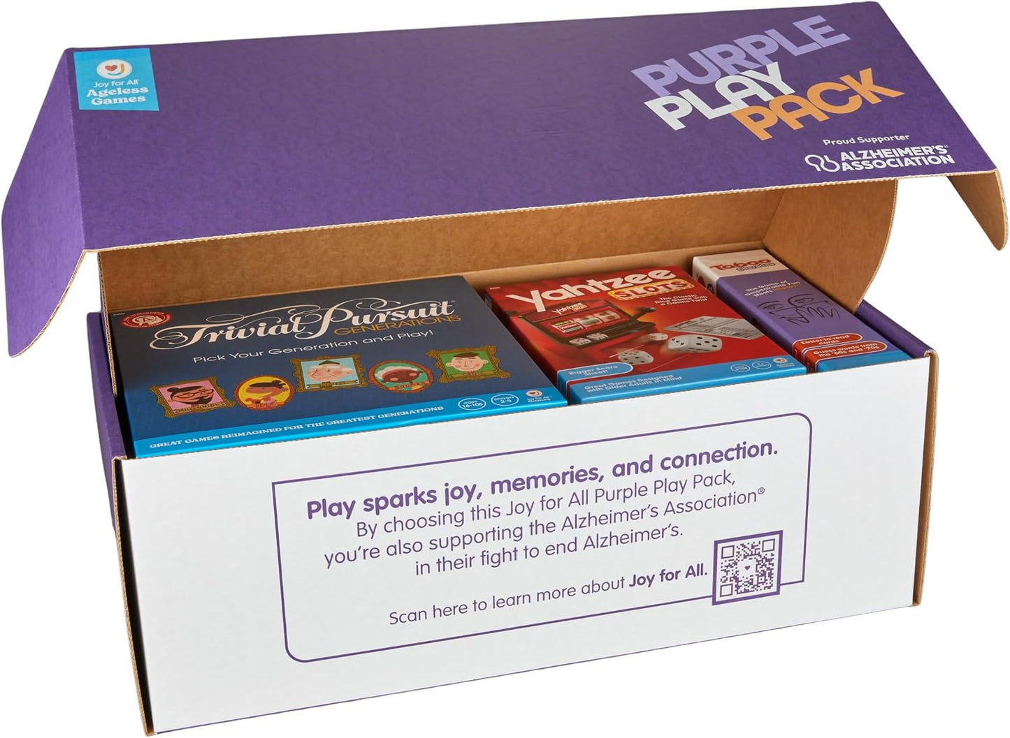 Ageless Games Taboo Charades - Classic Word Guessing & Charades Game for Older Adults - Big Easy to Read Cards for Low Vision - 80 Customizable Word Guess Cards - Fun Family Card Game for Ages 13-103
