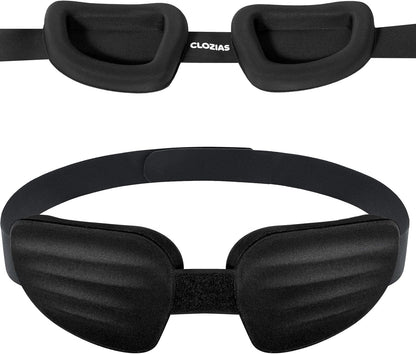 CLOZIA Sleep Mask for Men Women, Adjustable Sleeping Eye Mask, Blocking Eye Masks for Sleep, Soft Comfortable for Travel & Shift Work,Black