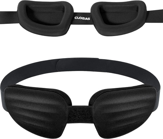 CLOZIA Sleep Mask for Men Women, Adjustable Sleeping Eye Mask, Blocking Eye Masks for Sleep, Soft Comfortable for Travel & Shift Work,Black