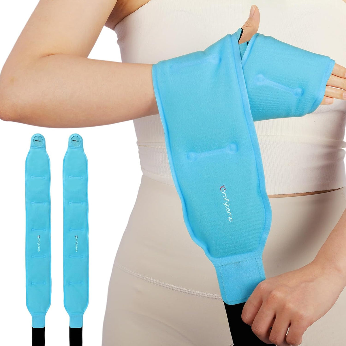 Comfytemp Wrist Ice Pack Wrap Carpal Tunnel Relief Wrist Brace, 2 Packs