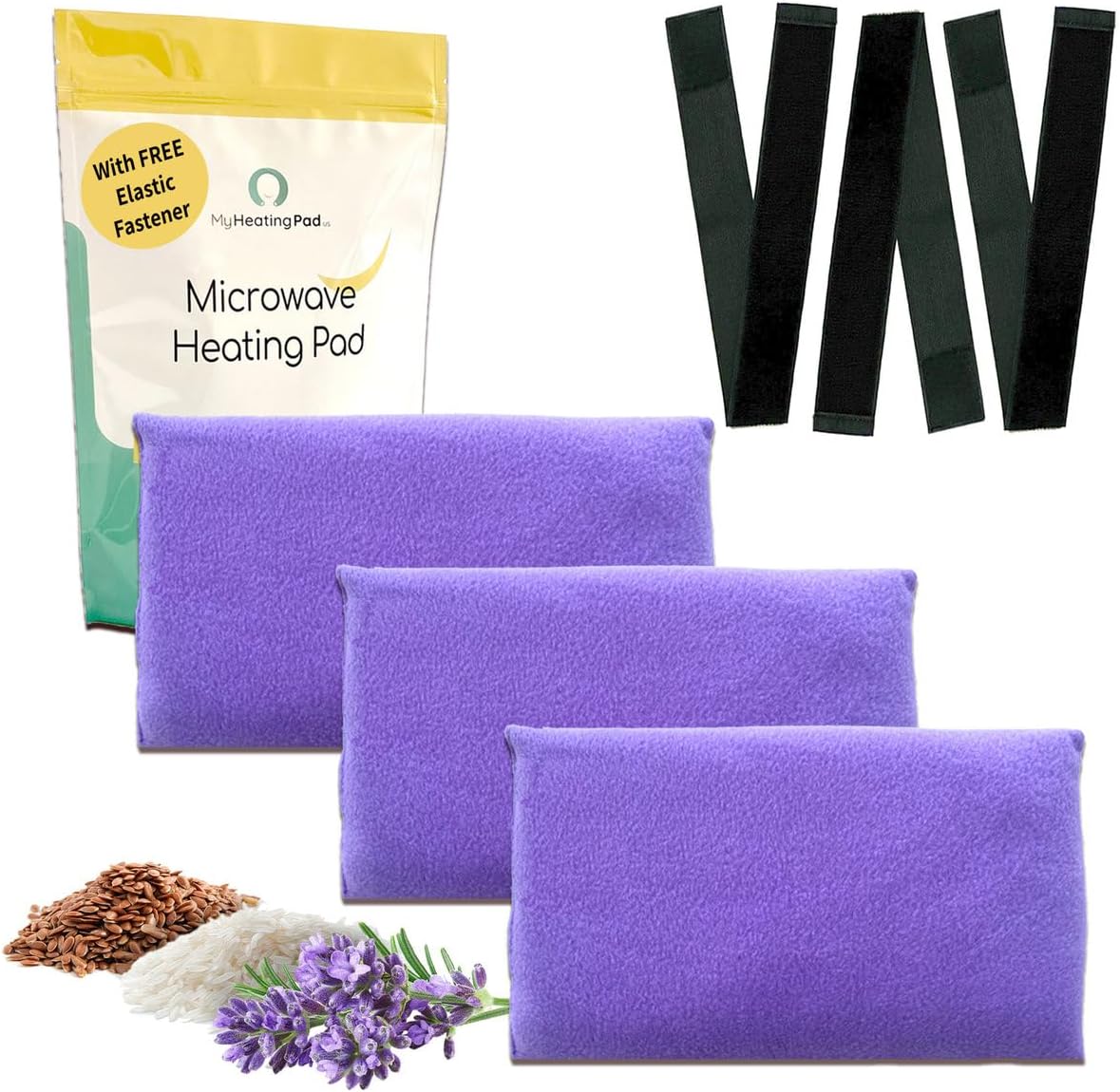 My Heating Pad Microwave Heating Pad - Moist Microwavable Heating Pads for Joints and Muscles Relief - Microwave Hot Pack Heat Pad for Cramps - Chilled or Heated Pad Therapy - Purple Unscented