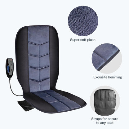 Massage Chair Pad,Back Massager with Heat,Massage Seat Cushion with 10 Vibration Motors,30-60-90 Minutes Heating Options,Chair Massager for Office Chair, Home Office Use, Relaxation Gift