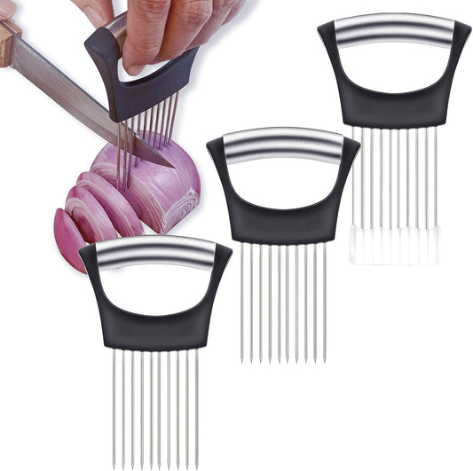 Stainless Steel Onion Holder for Slicing,Onion Slicer Holder,Kitchen Gadget