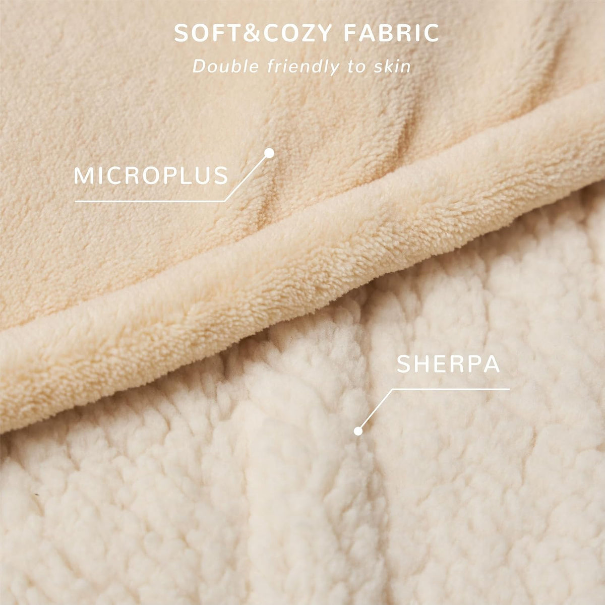 Heated Blanket 50x60”, 3 Hours Auto-Off Electric Blanket, Grey