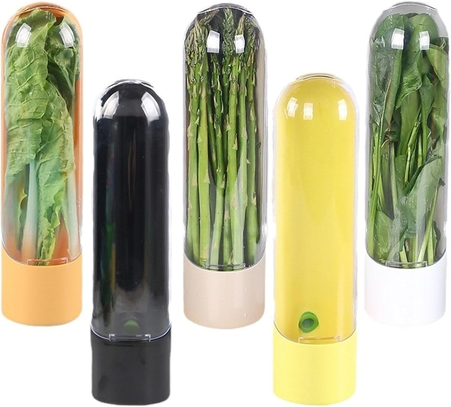 PP Herb Storage Container for Refrigerator, Long Lasting Greens Herb Keeper, Reusable Parsley Asparagus Mint Vegetable Preserver Cup with Drain Spout (Pink,1)
