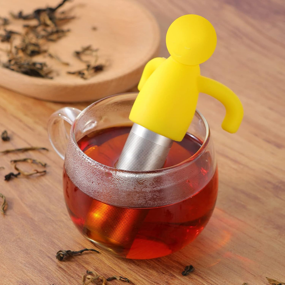 Leden Tea Infuser for Loose Leaf Tea Extra Fine Mesh Tea Steeper Gray