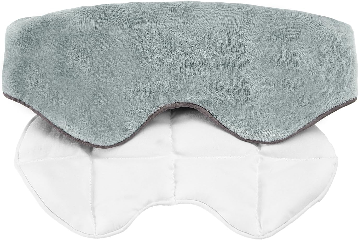 Sivio Weighted Eye Mask for Sleeping, Blackout Sleep Mask for Women & Men | Cooling and Soft Reversible; Gentle Pressure Comfort; Heavy Blindfold for Airplane Travel, Nap, Meditation; Microwave; Grey