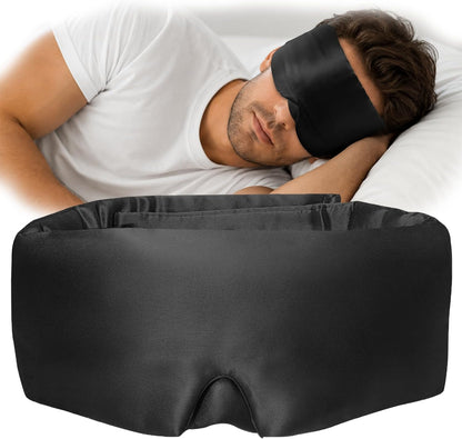 Soft Sleep Mask, Blackout Eye Mask for Side Sleepers for Women Men