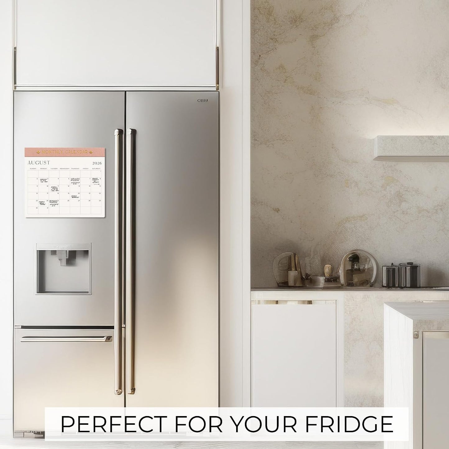 Beautiful 2026-2027 Magnetic Fridge Calendar - Runs June 2026 to Dec 2027 | The Perfect Monthly Refrigerator Paper Calendar for Easy Organizing - Runs from June 2026 Until December 2027