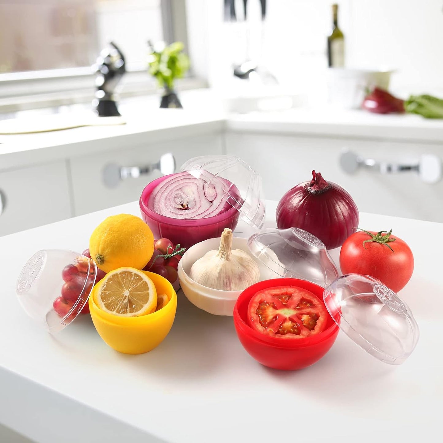 Avocado Storage Containers, Reusable Avocado Keeper for Fridge, Individual Avocado Saver Holder Organizer for Refrigerator to Keep Avocado Fresh