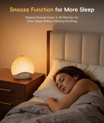 ecozy Sunrise Alarm Clock, White Noise Machine, Sound Machine for Bedroom