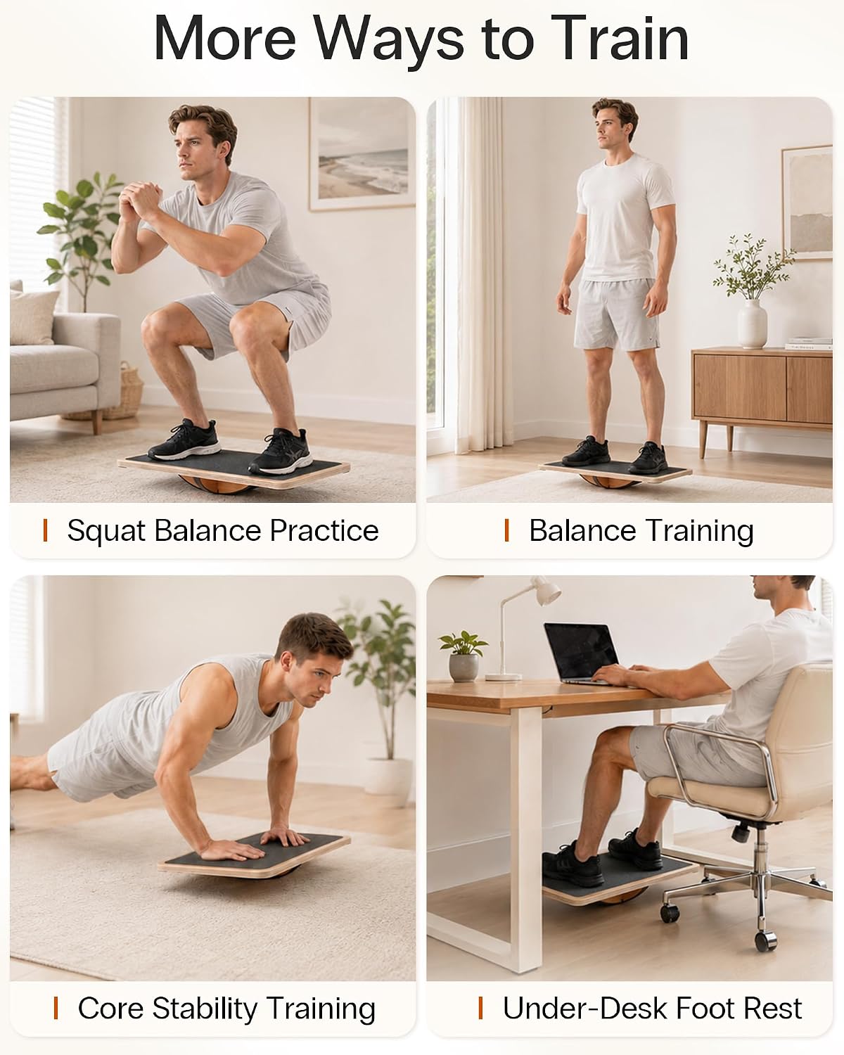 StrongTek Wooden Balance Board, Basic Rocker or Advanced 360° Wobble | Beginner-to-Advanced Options, Non-Slip Surface, Ankle Rehab, Physical Therapy, Core Stability and Balance Training