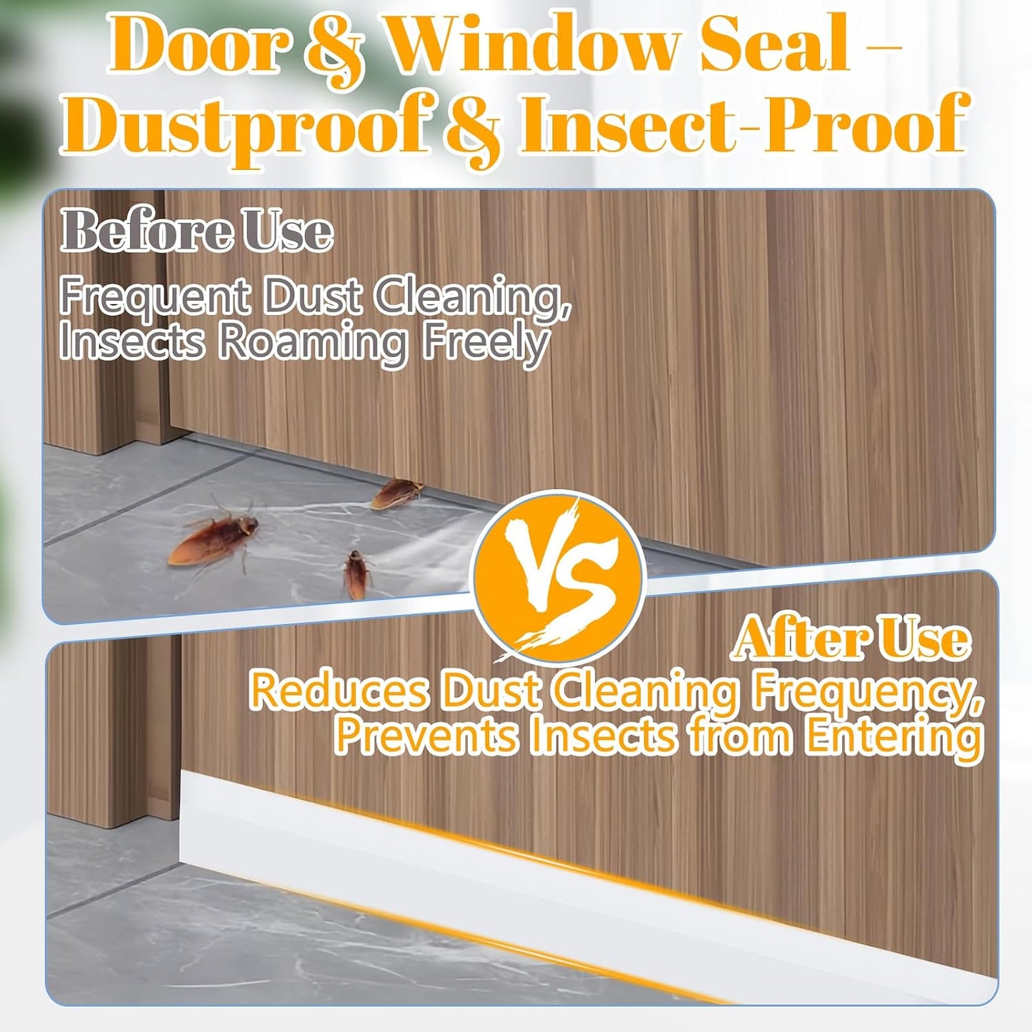 ZOMPAGO White Window Weather Sealing Tape 2.4in x 33FT, Cloth Draft Stopper for Sliding Door & Gap Filler, Strong Adhesive Window Seal Tape Air Conditioner Door Weather Stripping Insulation