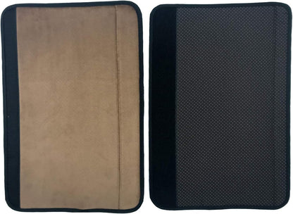 Wanty 2 Pieces Home Office Polyester Removable Durable Machine Washable Office Chair Armrest Slipcovers Covers Protect Armrests (Brown)