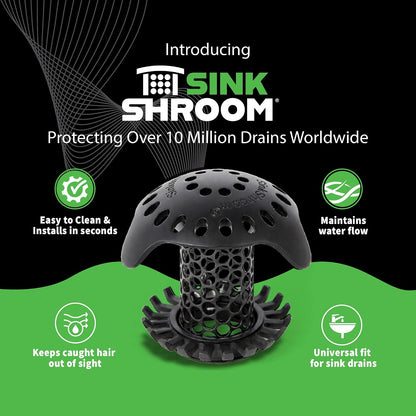 SinkShroom Ultra Revolutionary Bathroom Sink Drain Protector, Stainless Steel
