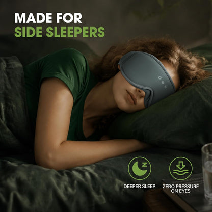 Sleep Mask with Bluetooth 5.4 Headphones, Removable 3D Eye Cups, Timing Sleeping Headphones for Side Sleepers, Wireless Music Eye Mask Speakers for Men, Women, Tech Gifts, Pink