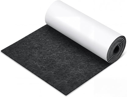 Fullhawl Large Felt Furniture Pads 8 x 60 Inch Non Slip Self Adhesive Heavy Duty Cuttable Strip Roll Felt Sheet Tape for Protecting Hardwood Floors Chair Wall, White