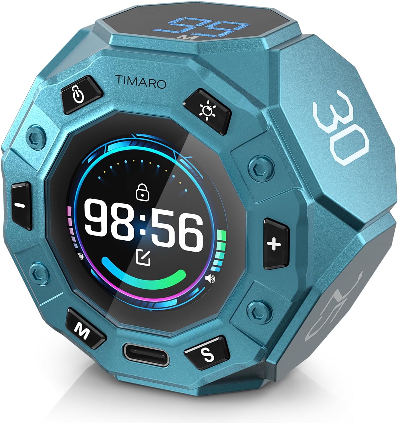 TIMARO Flip Pomodoro Timer with 3/5/10/25/30 Min Presets | Magnetic Productivity Timer with Custom Countdown & Stopwatch, Visual Focus clock for Study, Work, ADHD & Kitchen