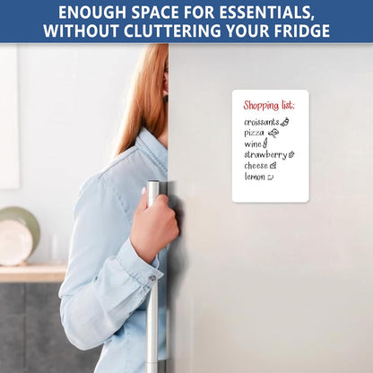 Small Magnetic Whiteboard for Fridge 5x7 in - Dry Erase Board for Refrigerator - Small Magnet List for Frig - Magnetics White Board Sheet - Fridge List Magnet - Mini Magnetic Grocery Shoping