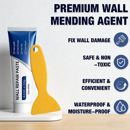 2PCS Drywall Repair Kit, Wall Mending Agent, Wall Patch Repair Kit with Scraper, Multi-Functional Drywall Patch Paste Repair Kit for DIY Home Fix