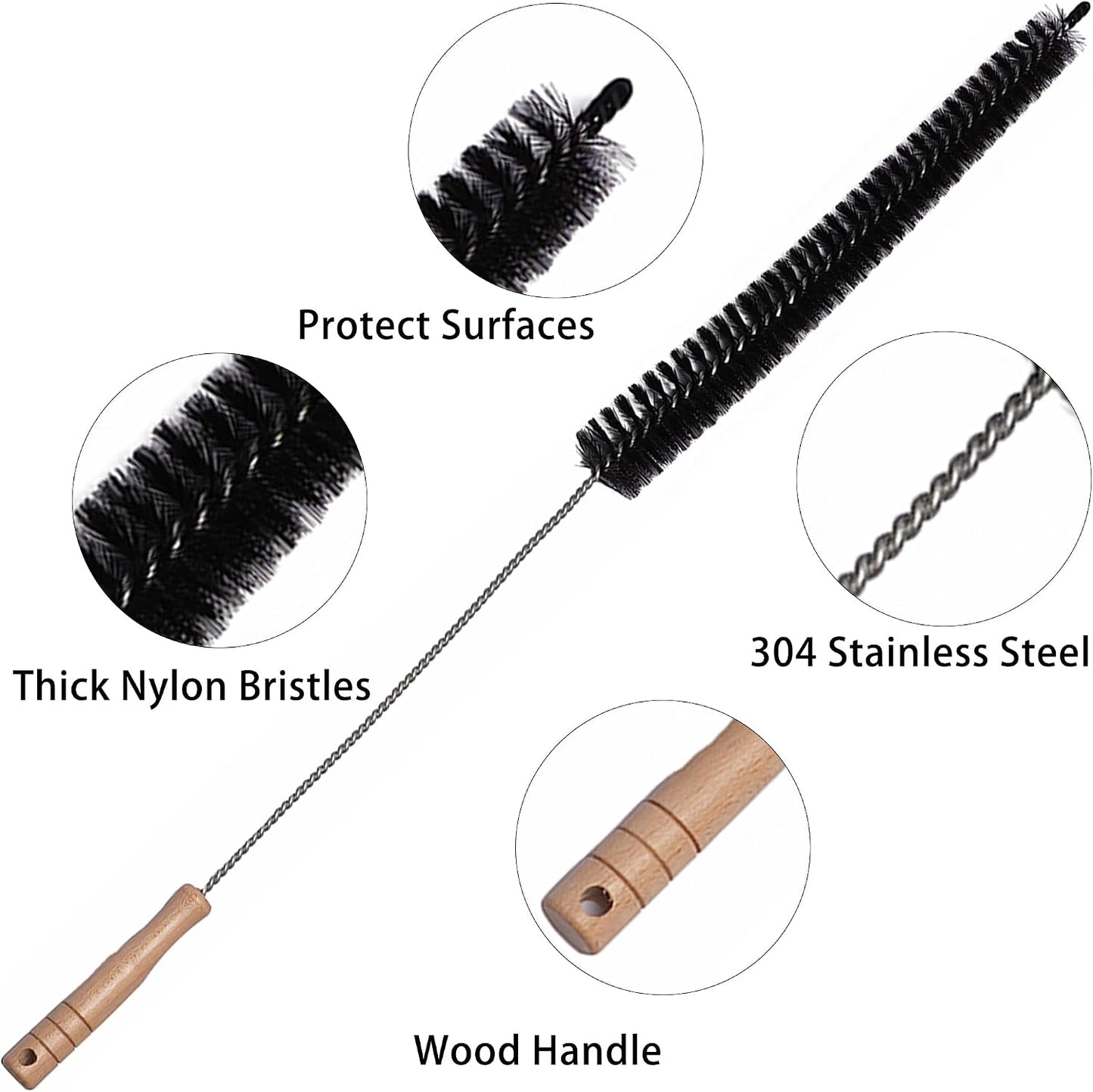 47.24 inch Extra Long Dryer Lint Brush, Flexible Dryer Vent Cleaner Brush | for Deep Cleaning of Lint Trap, Refrigerator Coils, Dust and Pet Hair – for Fire Risk Reduction & Better Efficiency, 1PCS