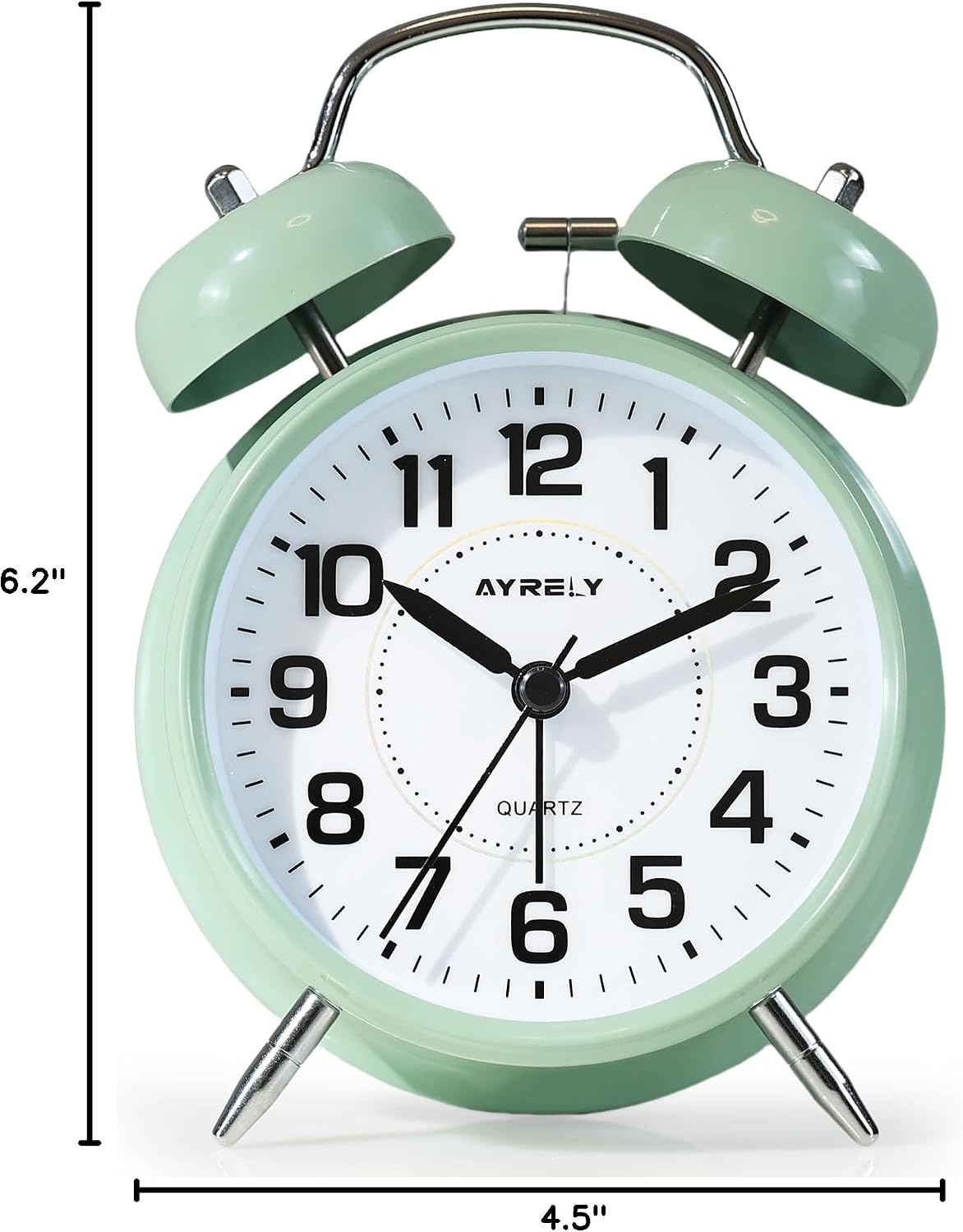 AYRELY® Super Loud Alarm Clock for Heavy Sleepers, 4.5 Inch Twin Bell Retro