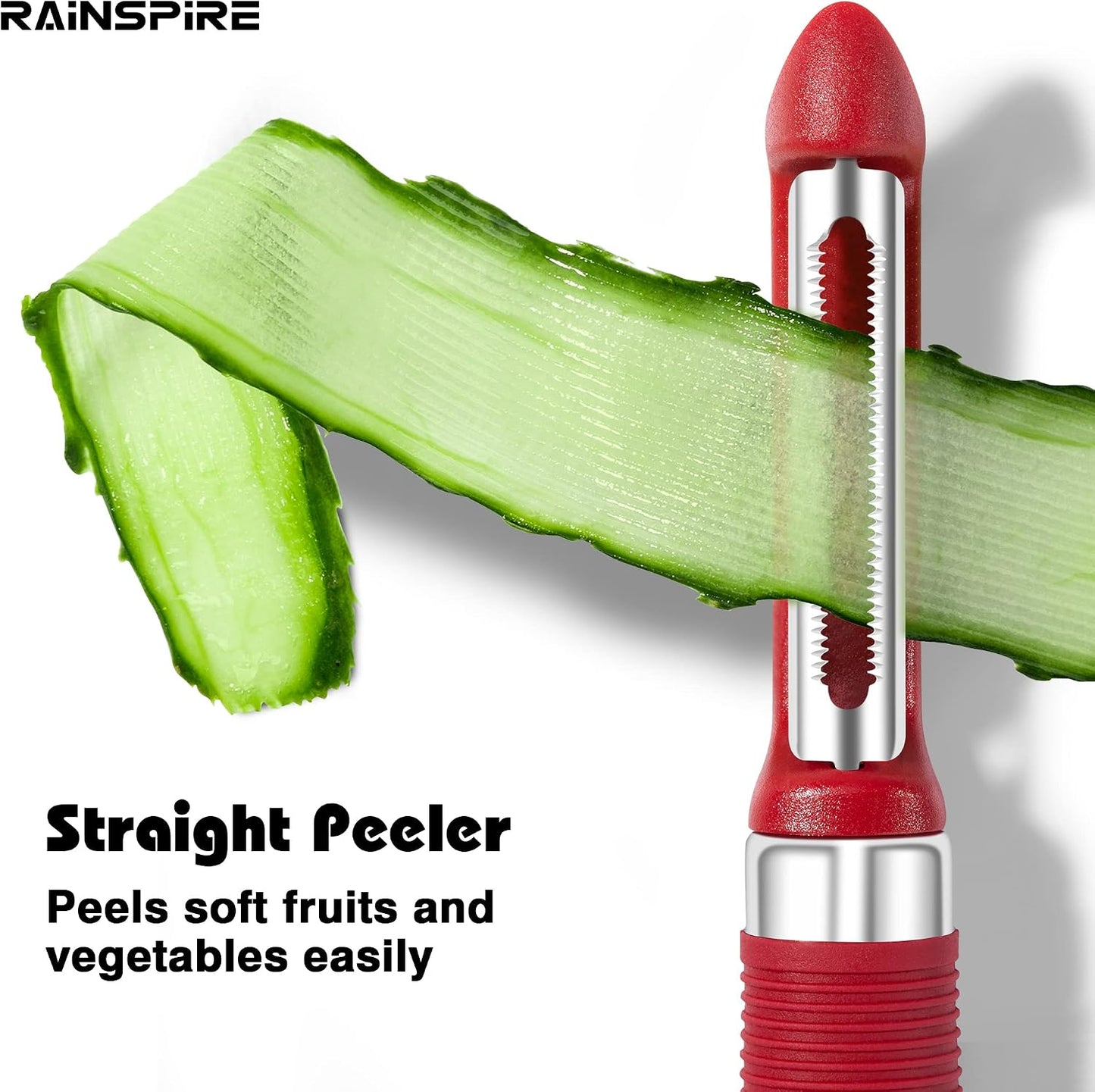 Rainspire 3-Piece Peeler Set, Premium Swivel Vegetable Peeler, Kitchen Gadgets Apple Peeler Potato Peeler Veggie Peeler Fruit Peeler, Dishwasher Safe Kitchen Accessories, Grey