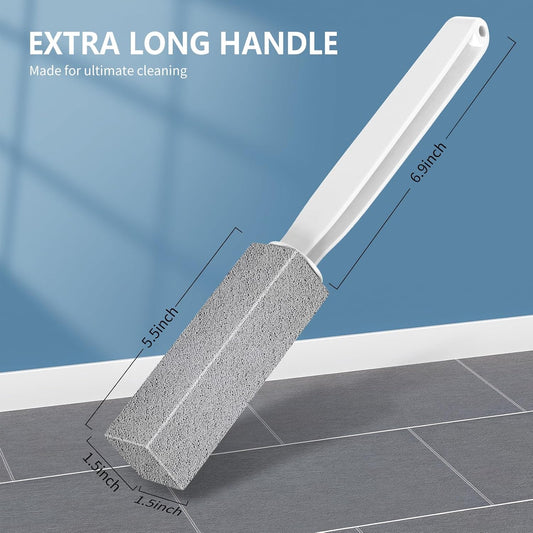 Laiyeoy Pumice Stone Toilet Bowl Cleaner, Hard Water Stain Remover | 2Pack, with Long Handle,Removes Rings,Rust/Lime,Safe for Porcelain, For Toilet Brush/BBQ Grills/Sink/Pool/Bathroom.