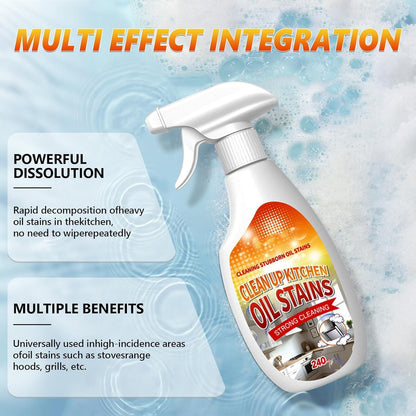 New Upgrade Kitchen Cleaner, Clean Up Kitchen Oil Stains Spray, Multi-purpose Oils Stain Cleaner, Clean Up Kitchens Oil Stains(240ml/8.45oz)