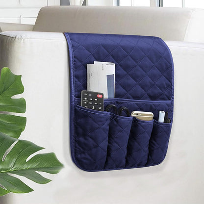 Armchair Caddy for Recliner, Non Slip Sofa Arm Organizer, Sage Green | 5-Pocket Recliner Armrest Organizer, Couch Side Storage Holder for Remotes, Cell Phone, Magazines & Tablets, Machine Washable
