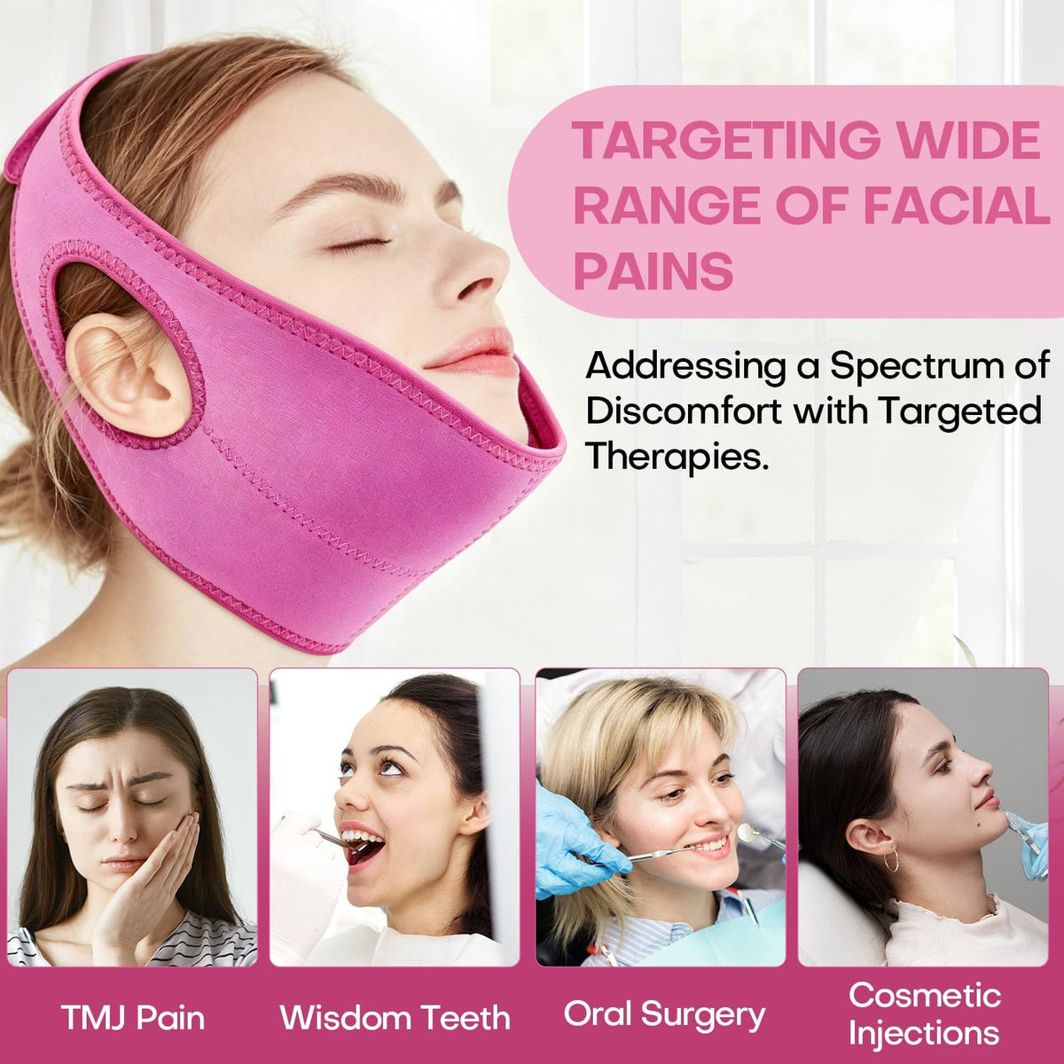 ZNÖCUETÖD 4 Packs Small Gel Ice Packs for Injuries Reusable Compatible with Wisdom Teeth Ice Pack Head Jaw Face Wrap Oral Dental Surgery Recovery