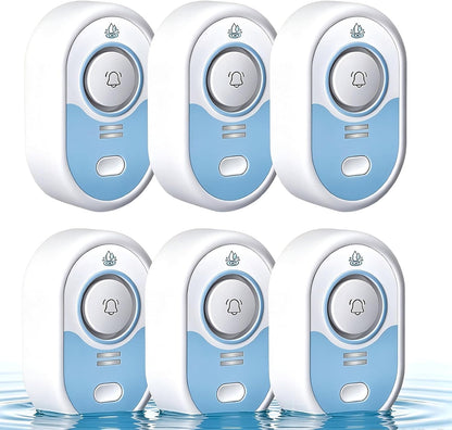 Water Leak Detector with Loud Alarm, 100dB Siren & LED Flash, Water Sensor Alarm for Home, Basement, Sump Pump, Kitchen, Bathroom, RV, Water Heater, Indoor Outdoor 5-Pack