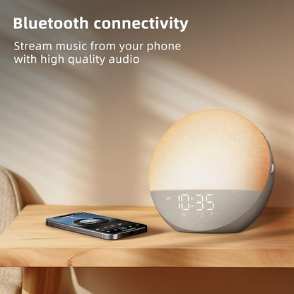 Odokee Sunrise Alarm Clock White Noise Machine: Natural Wake Up Light