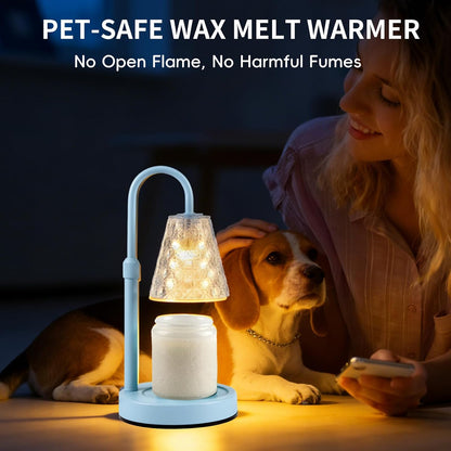 Candle Warmer Lamp with Timer Dimmable, Wax Melt Warmer, Black | Birthday Gifts for Women Mom, House Warming Gifts New Home Room Decor for Scented Jar, Height Adjustable