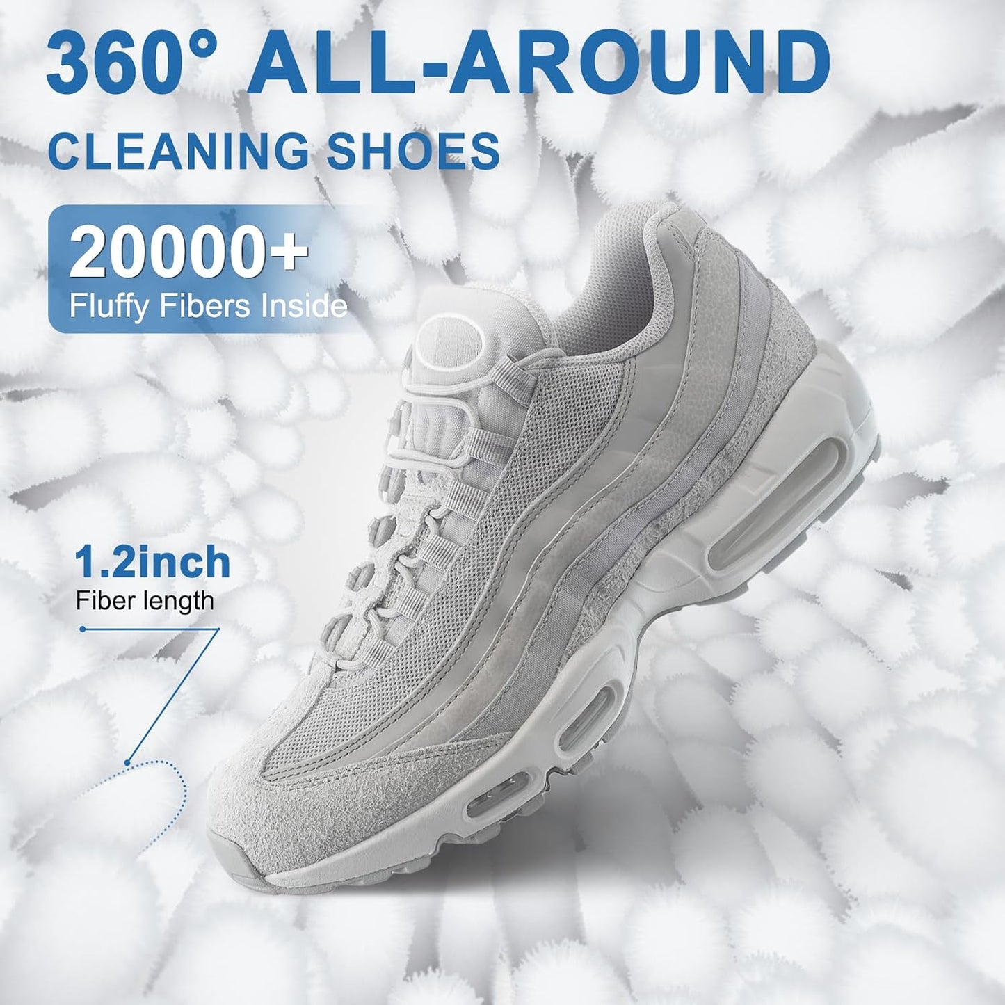 Aship Shoe Washing Machine Bag, Laundry Shoes Bag for Washer & Dryer - 2PC Reusable Shoe Cleaning Bag for Sneakers,Tennis Shoes, 360° Deep Cleaning With Self-locking Zipper for All Shoes Sizes - White