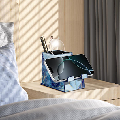 FINTIE Pencil Holder With Phone Stand, Eyeglasses Holder, Desktop Organizer | Nightstand Glasses Holder, Desktop Organizer, For Remote/Pen Storage, Office Supplies Case, Home Decor