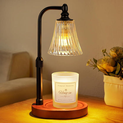 Hong-in Candle Warmer Lamp with Timer,Birthday Gifts for Women Mom Sister | Adjustable Height,Dimmable,Wax Melt Warmer for Jar Candles,Ideal for Office,Dorm,Bedroom Home Decor