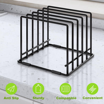 2-pack 5-slot baking storage scratch-resistant cookie tray organizer with anti-slip frame for kitchen cabinet - portable and dust-resistant