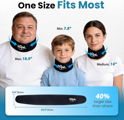 Hilph Neck Ice Pack Wrap for Tonsillectomy, 45-Minute Long-Lasting Cold | Upgraded Ice Grid Gel Design, Reusable Flexible Ice Pack for Neck Throat Cervical Thyroid Pain, Surgery Recovery, Hot Flash